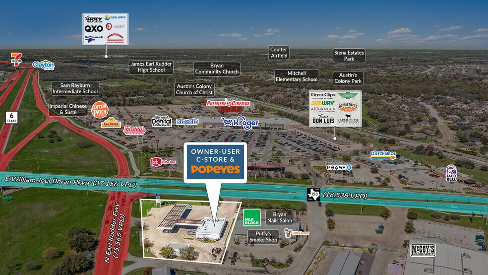 890 N Earl Rudder Fwy, Bryan, TX à vendre - Photo du bâtiment - Image 2 de 5