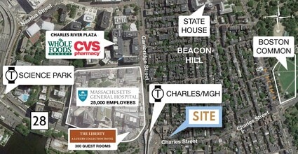 145-147 Charles St, Boston, MA - Aérien  Vue de la carte