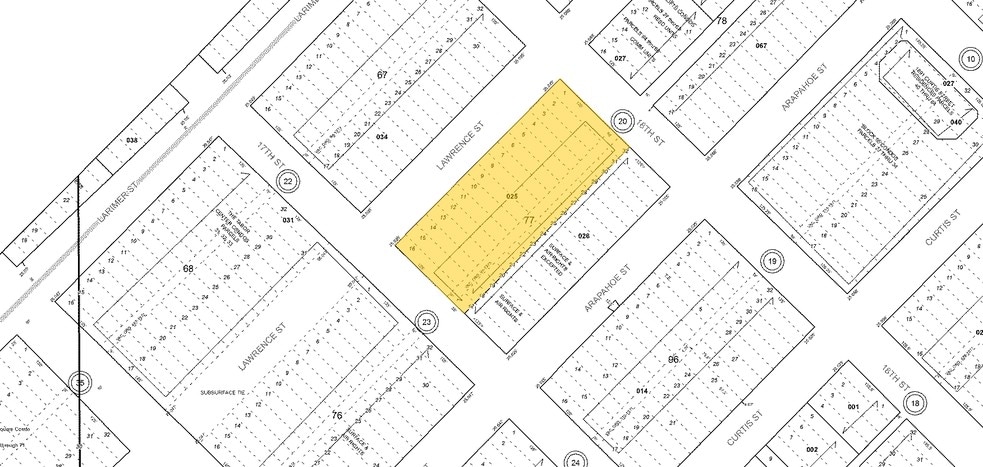 1125 17th St, Denver, CO for lease - Plat Map - Image 2 of 30