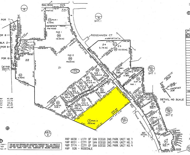 4000 Ruffin Rd, San Diego, CA à louer - Plan cadastral - Image 2 de 7