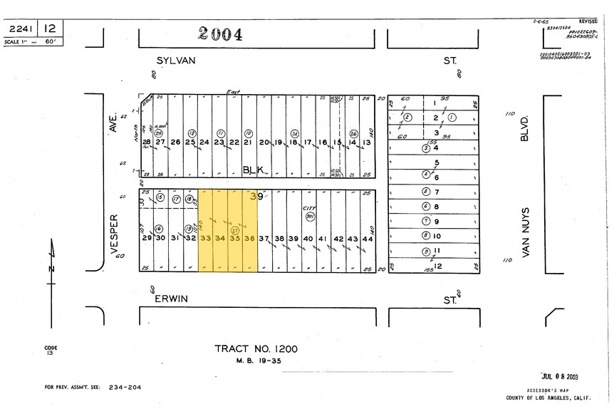 14539-14547 Erwin St, Van Nuys, CA à vendre - Plan cadastral - Image 1 de 1