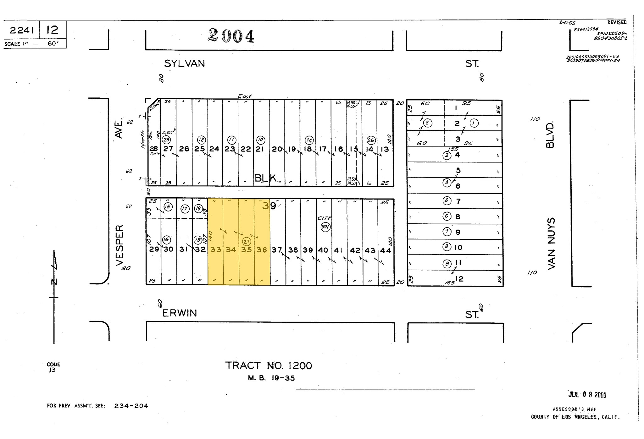 14539-14547 Erwin St, Van Nuys, CA à vendre Plan cadastral- Image 1 de 1