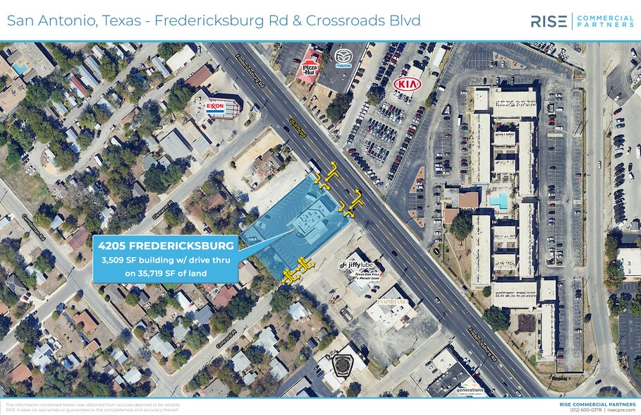 4205 Fredericksburg Rd, San Antonio, TX for lease - Aerial - Image 3 of 5