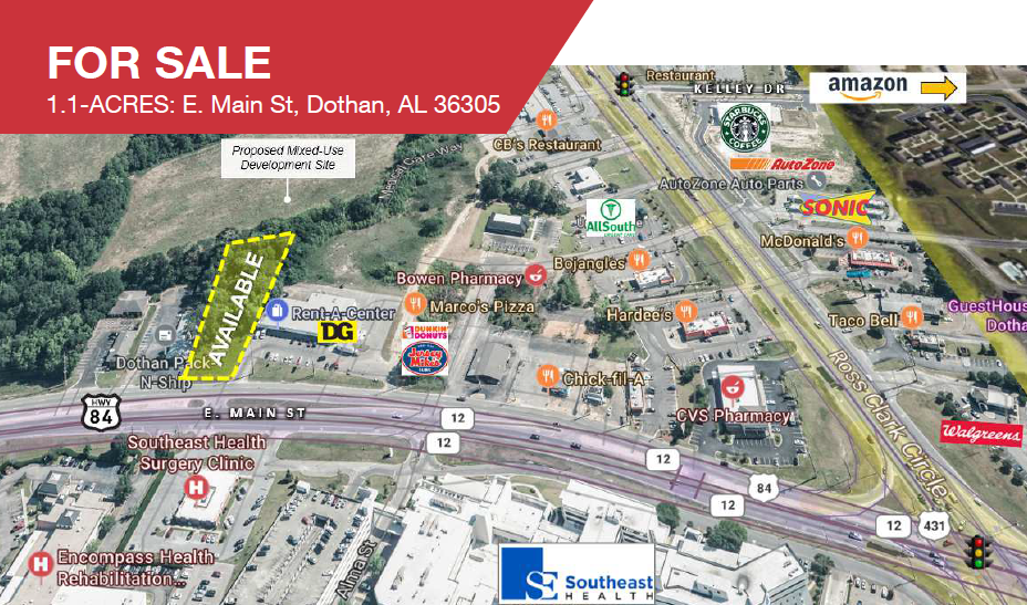 000 E. Main St, Dothan, AL for sale - Aerial - Image 2 of 3