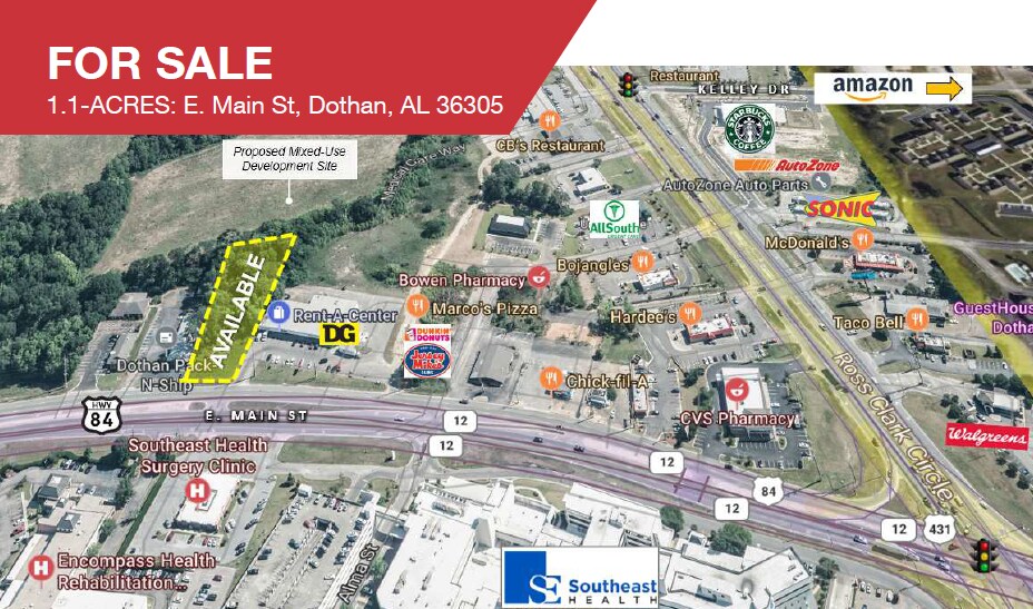 000 E. Main St, Dothan, AL à vendre - Aérien - Image 2 de 3