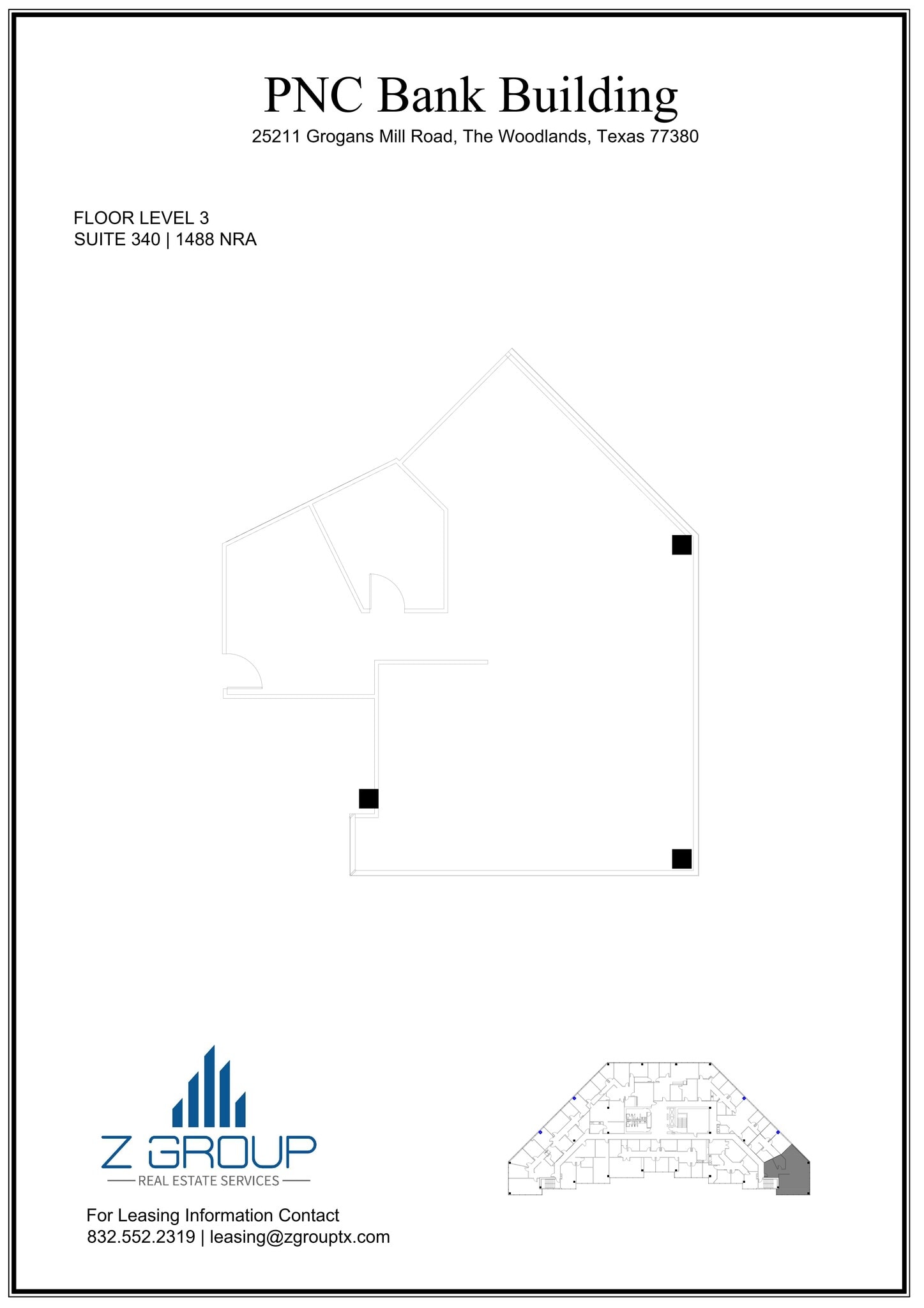 25211 Grogans Mill Rd, The Woodlands, TX à louer Plan de site- Image 1 de 1