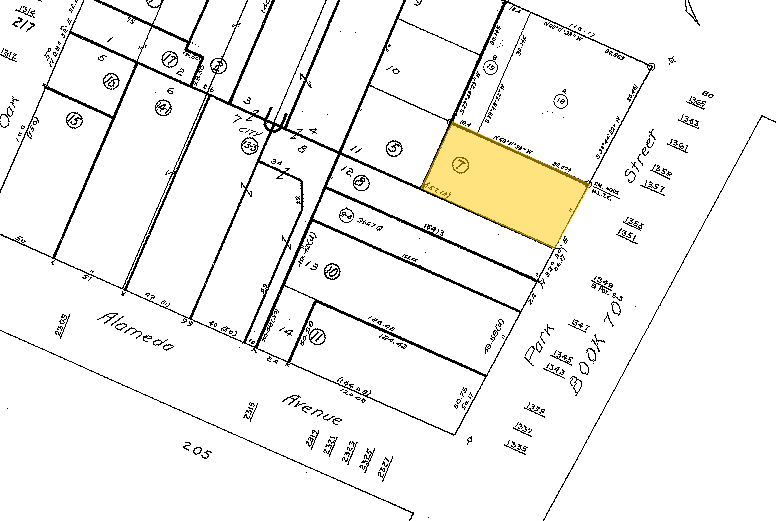 1353-1355 Park St, Alameda, CA à louer - Plan cadastral - Image 2 de 4