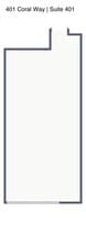 401 Coral Way, Coral Gables, FL à louer Plan de site- Image 1 de 1