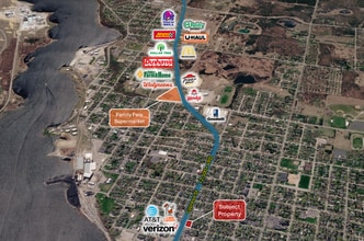 206 Cypress St, Manistee, MI - Aerial map view