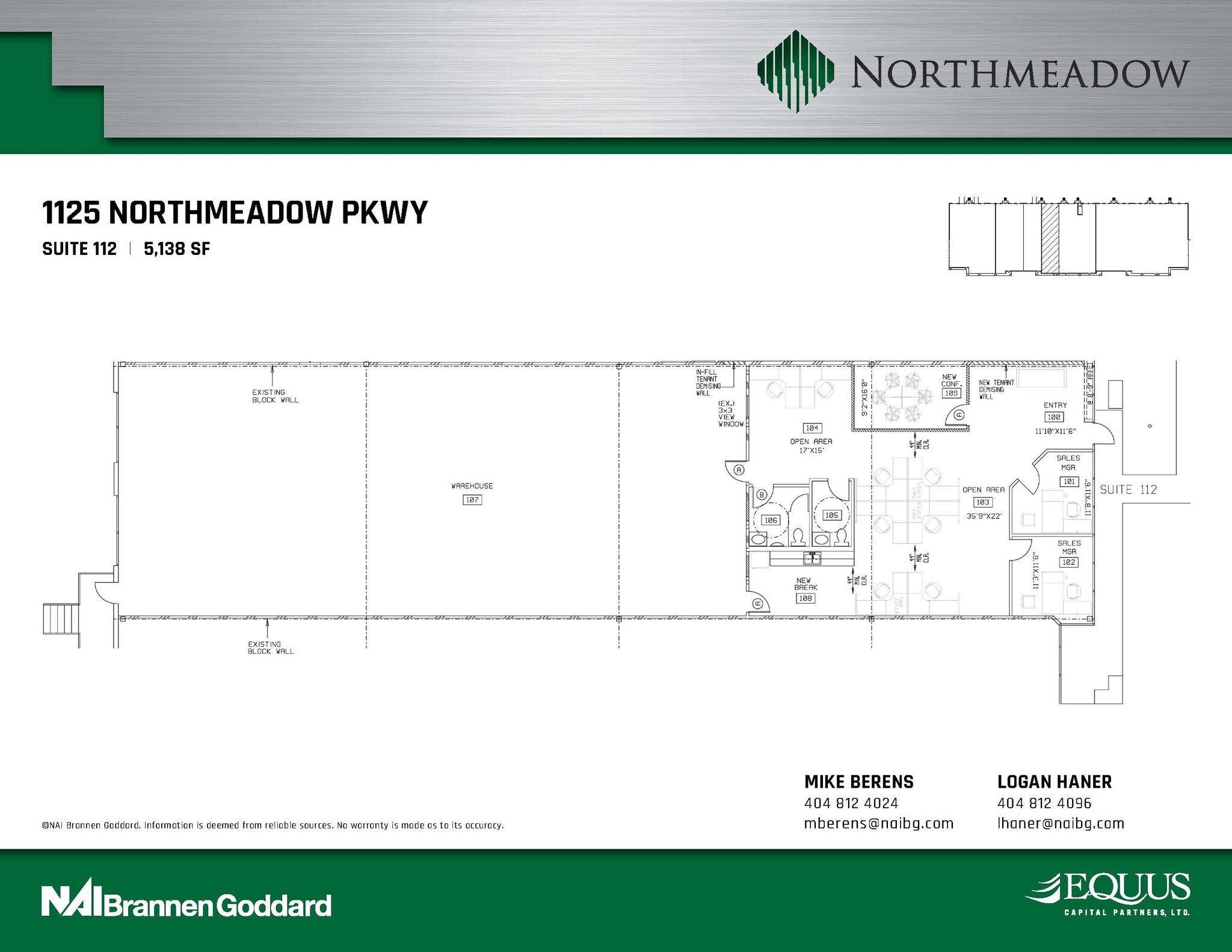 1100 Northmeadow Pky, Roswell, GA for lease Floor Plan- Image 1 of 1