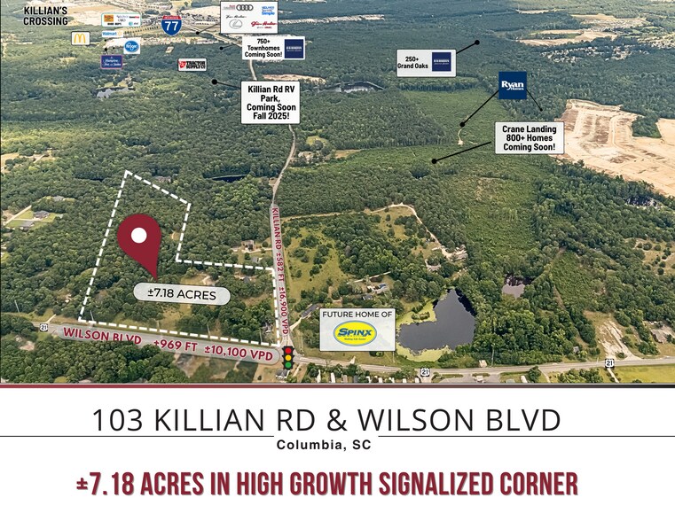 103 Killian Rd, Columbia, SC à vendre - Aérien - Image 1 de 7