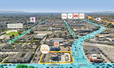 10146 Artesia Blvd, Bellflower, CA - Aerial  map view - Image1