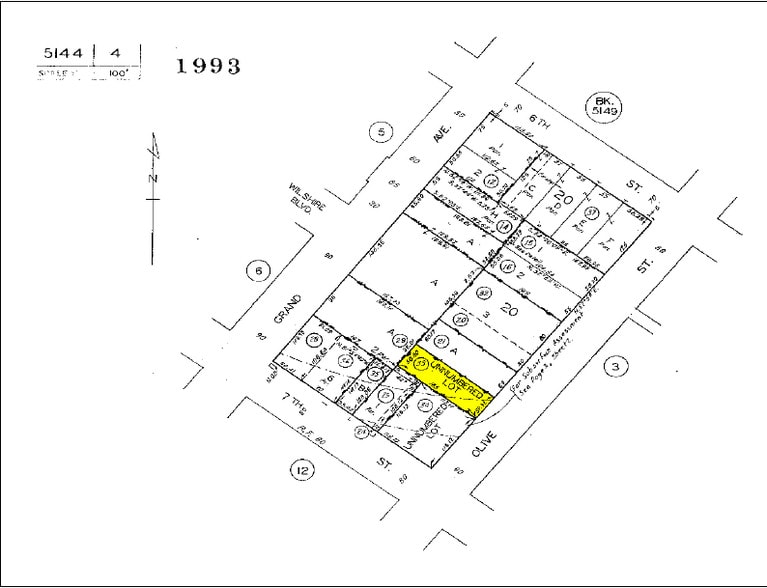 643 S Olive St, Los Angeles, CA for lease - Plat Map - Image 2 of 18