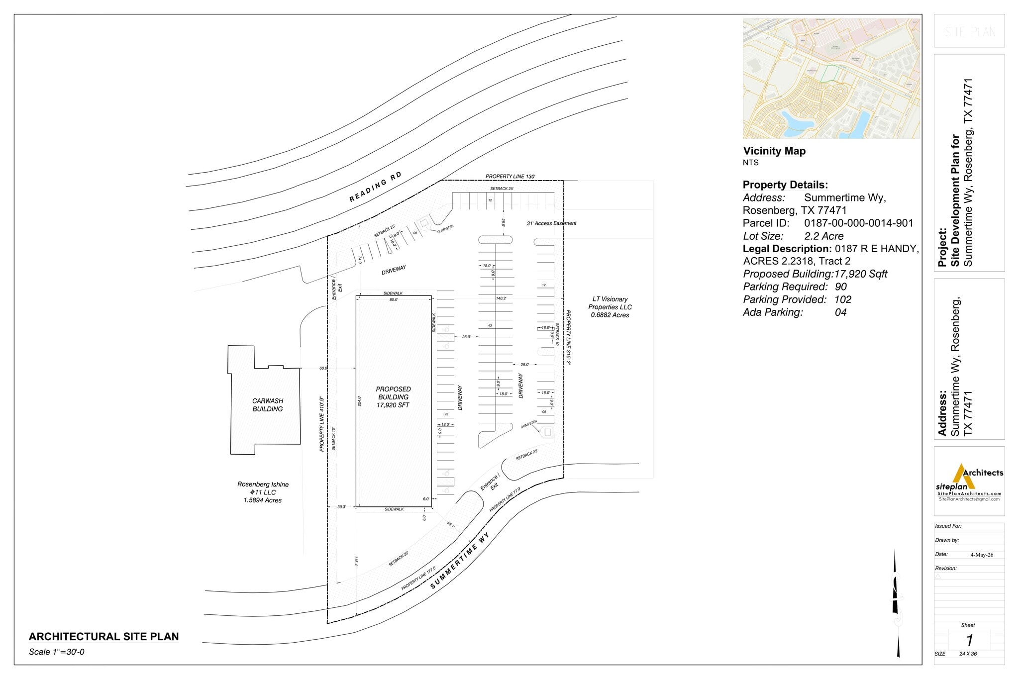 6905 Summertime Way, Rosenberg, TX for lease Site Plan- Image 1 of 1
