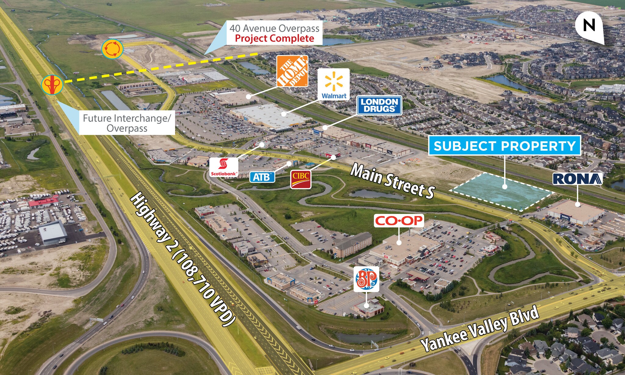 2703-2743 Main St S, Airdrie, AB for sale Aerial- Image 1 of 1