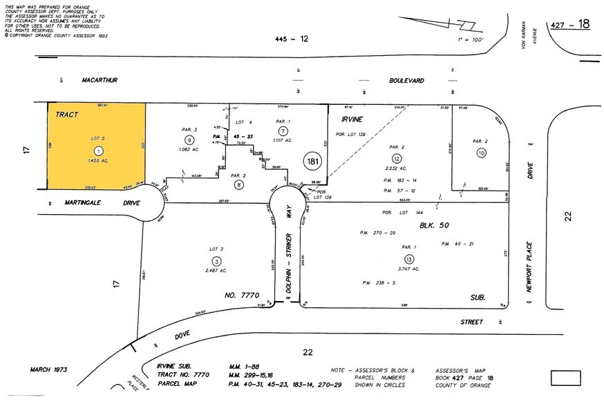 4299 MacArthur Blvd, Newport Beach, CA à louer - Plan cadastral - Image 3 de 3