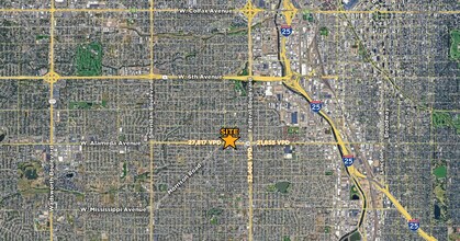 3301 W Alameda Ave, Denver, CO - AERIAL map view