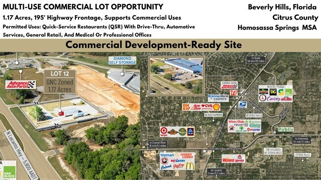 Plus de détails pour 4154 Lecanto Highway, Beverly Hills, FL - Terrain à vendre