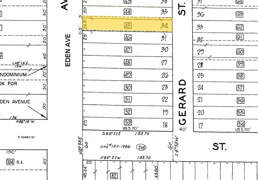 2614 Eden Ave, Cincinnati, OH for sale - Plat Map - Image 3 of 4