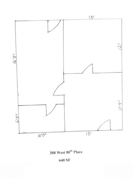 388-398 W 80th Pl, Merrillville, IN à louer - Plan d’étage - Image 2 de 2