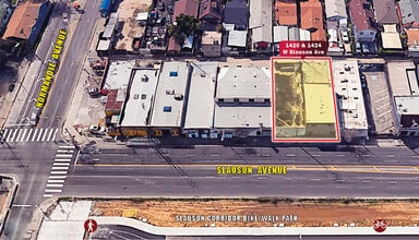 1420-1424 W Slauson Ave, Los Angeles, CA - AERIAL  map view