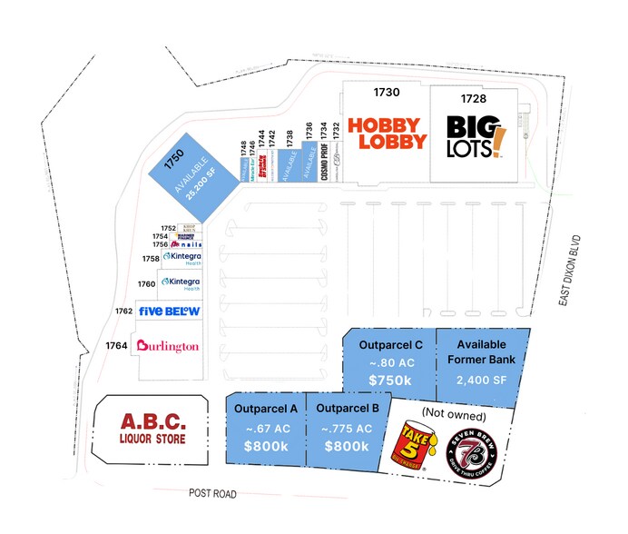 E Dixon Blvd, Shelby, NC à vendre - Plan de site - Image 3 de 6
