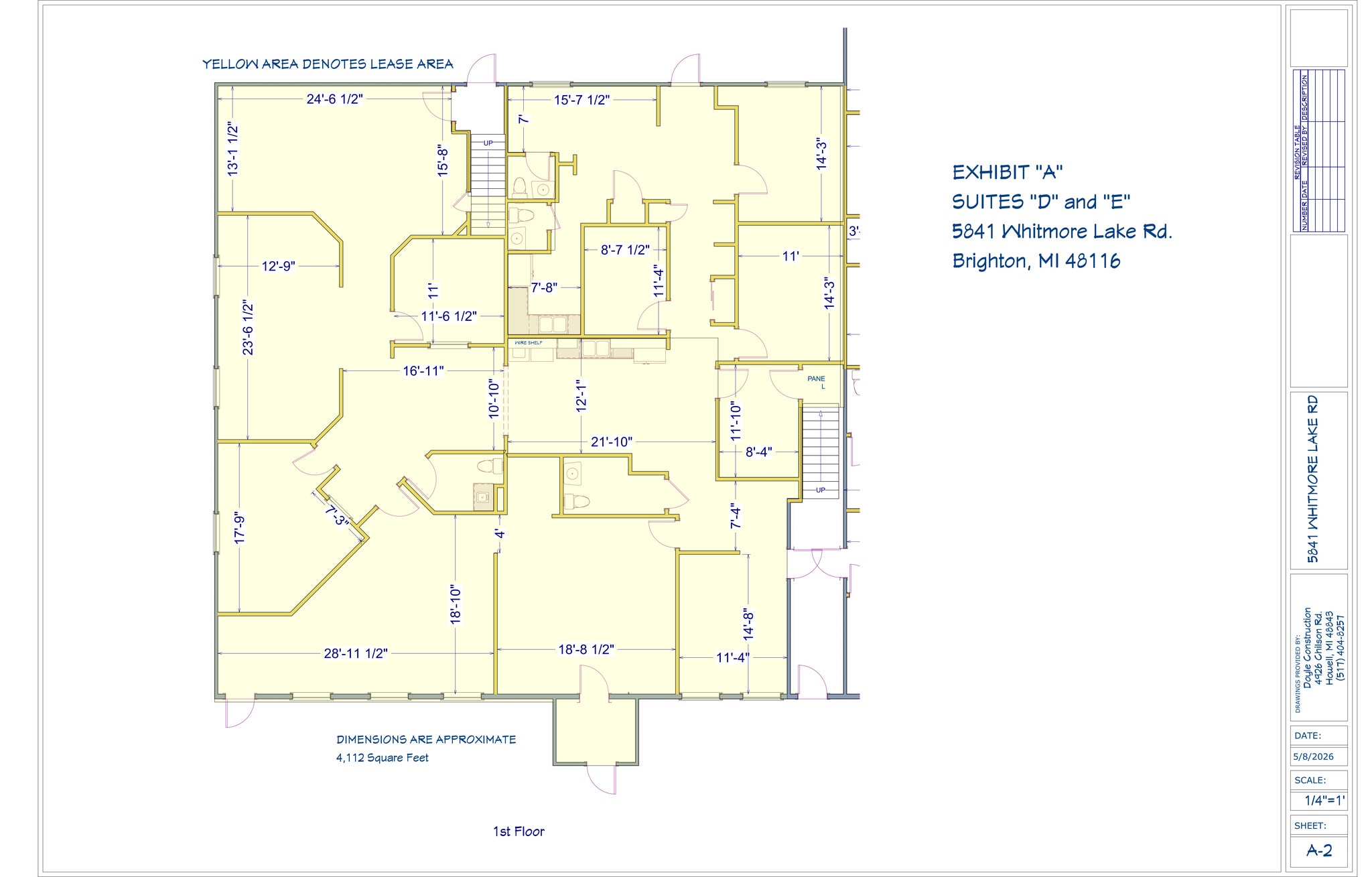 5841 Whitmore Lake Rd, Brighton, MI à louer Plan d’étage- Image 1 de 1