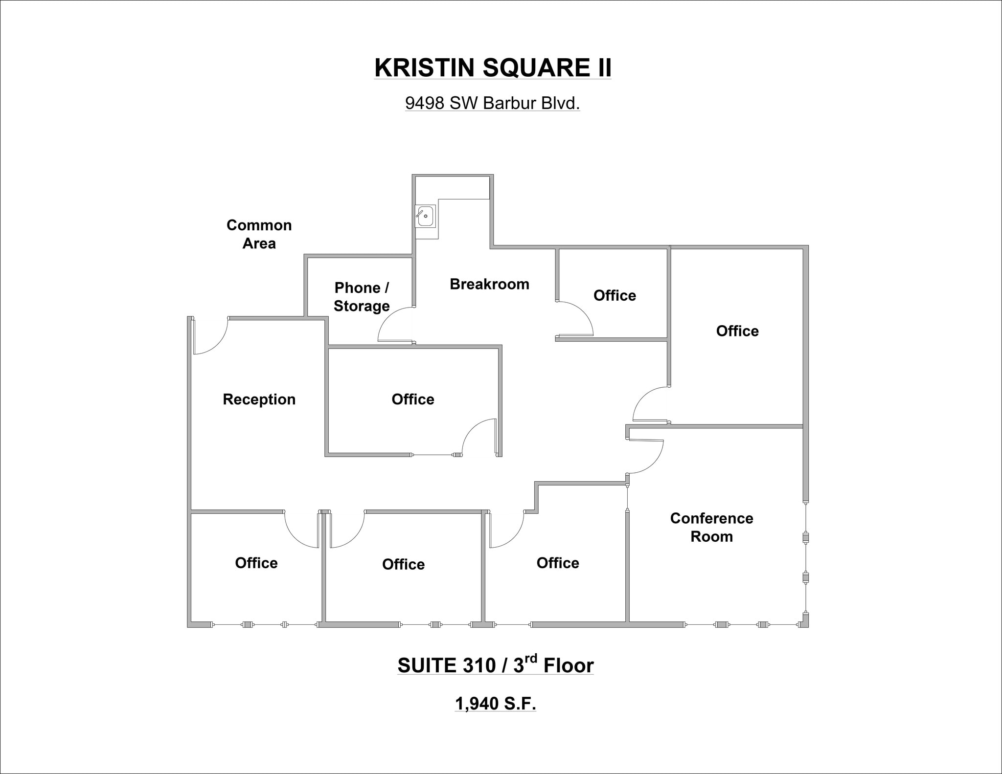 9500 SW Barbur Blvd, Portland, OR à louer Plan de site- Image 1 de 1