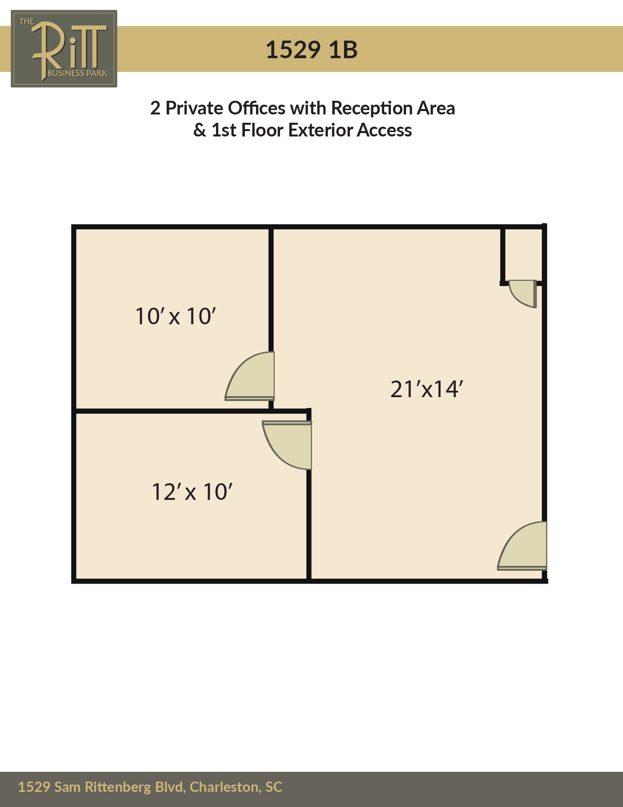 1525 Sam Rittenberg Blvd, Charleston, SC à louer Plan d’étage- Image 1 de 15