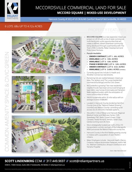 US 36 & Mt. Comfort Road, McCordsville, IN à vendre - Photo du bâtiment - Image 2 de 7