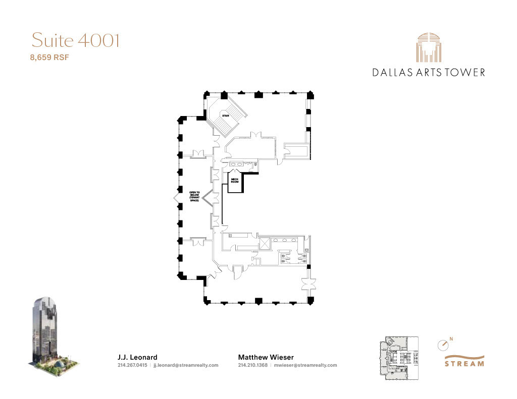 2200 Ross Ave, Dallas, TX à louer Plan d  tage- Image 1 de 1