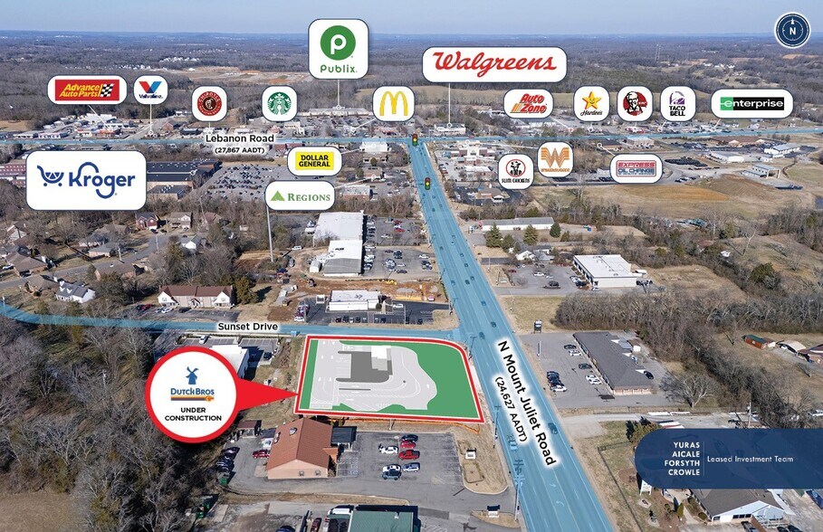 101 E Sunset Dr, Mt Juliet, TN à vendre - Photo du bâtiment - Image 2 de 6