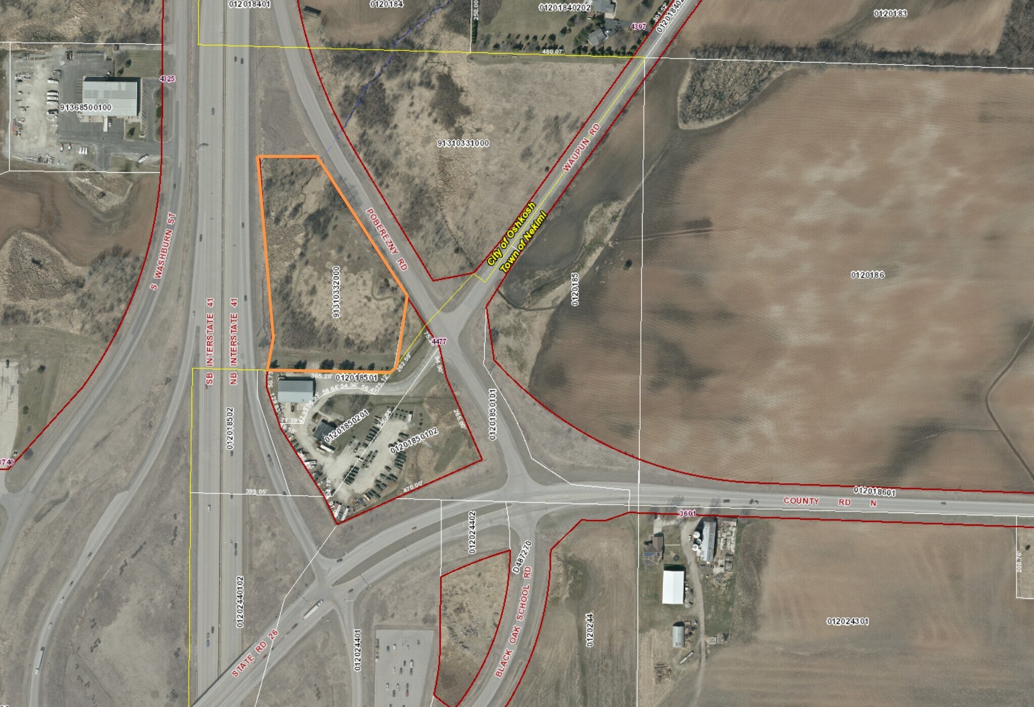 4501 Poberezny rd, Oshkosh, WI for sale Plat Map- Image 1 of 2