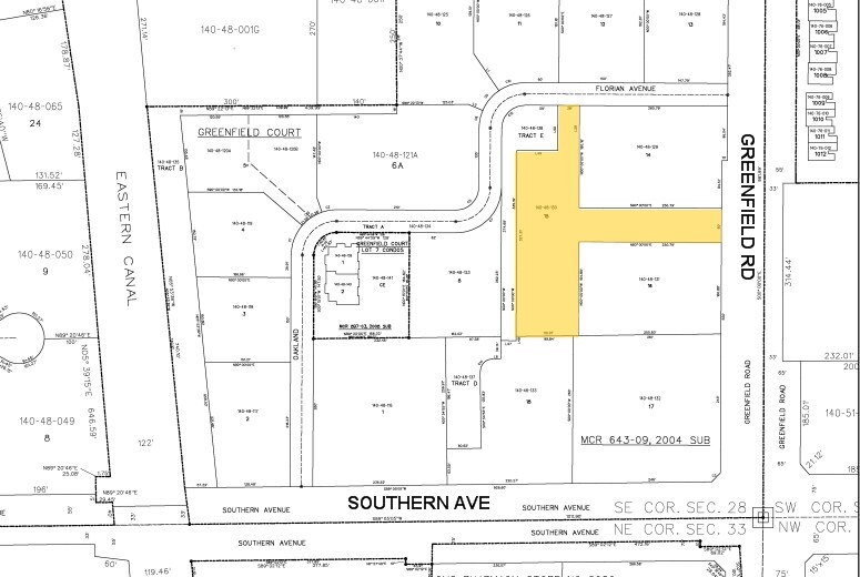 1122-1136 Greenfield Rd, Mesa, AZ à louer - Plan cadastral - Image 2 de 3