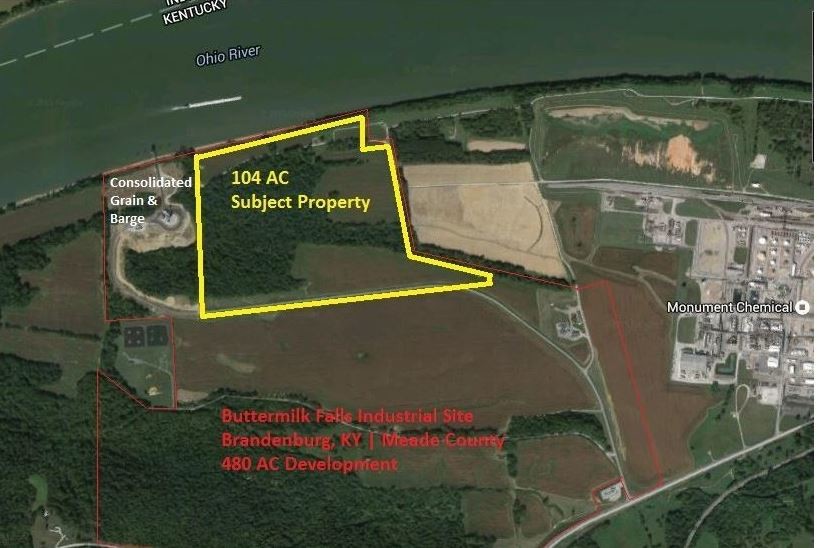 Buttermilk Falls Industrial Site Brandenburg Ky, Brandenburg, KY for sale Aerial- Image 1 of 1