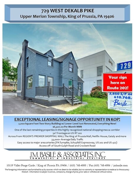 729 Dekalb Pike, King Of Prussia, PA à louer - Photo du bâtiment - Image 1 de 32