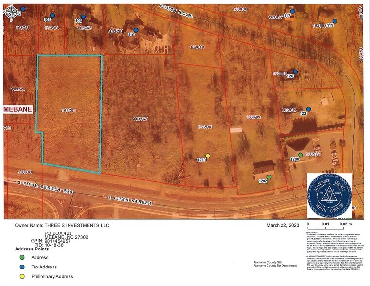 1210 S Fifth St, Mebane, NC à vendre - Aérien - Image 2 de 4