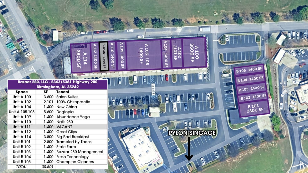 5361 Highway 280, Birmingham, AL for lease - Building Photo - Image 2 of 7