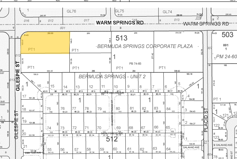 205 E Warm Springs Rd, Las Vegas, NV à louer - Plan cadastral - Image 2 de 5