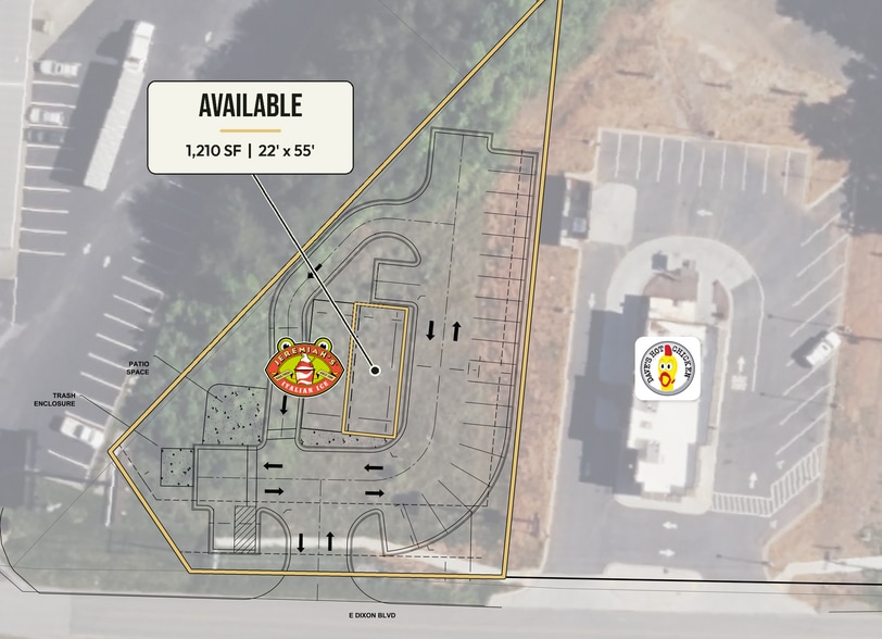 1245 E Dixon Blvd, Shelby, NC à louer - Plan de site - Image 2 de 3