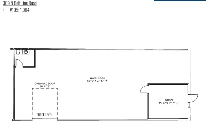 350 S Belt Line Rd, Irving, TX à louer Plan d’étage- Image 1 de 4