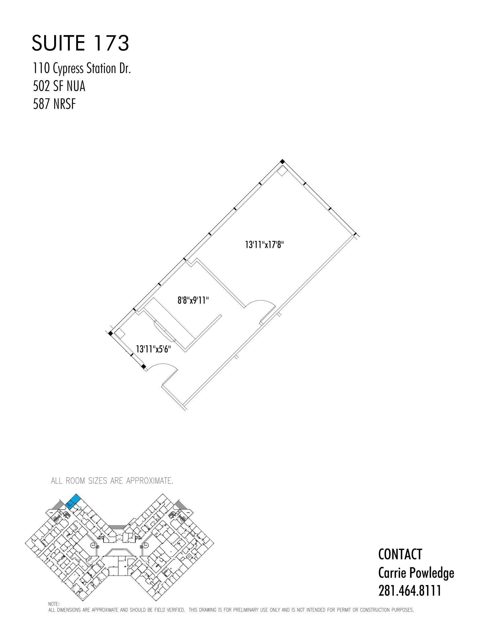 110-140 Cypress Station Dr, Houston, TX à louer Plan de site- Image 1 de 1