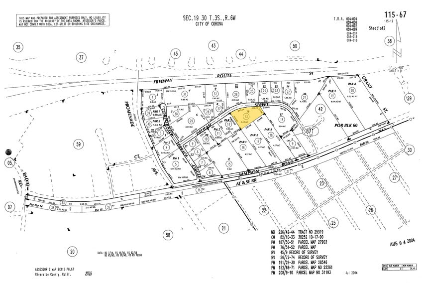 1740 N Delilah St, Corona, CA for lease - Plat Map - Image 2 of 5