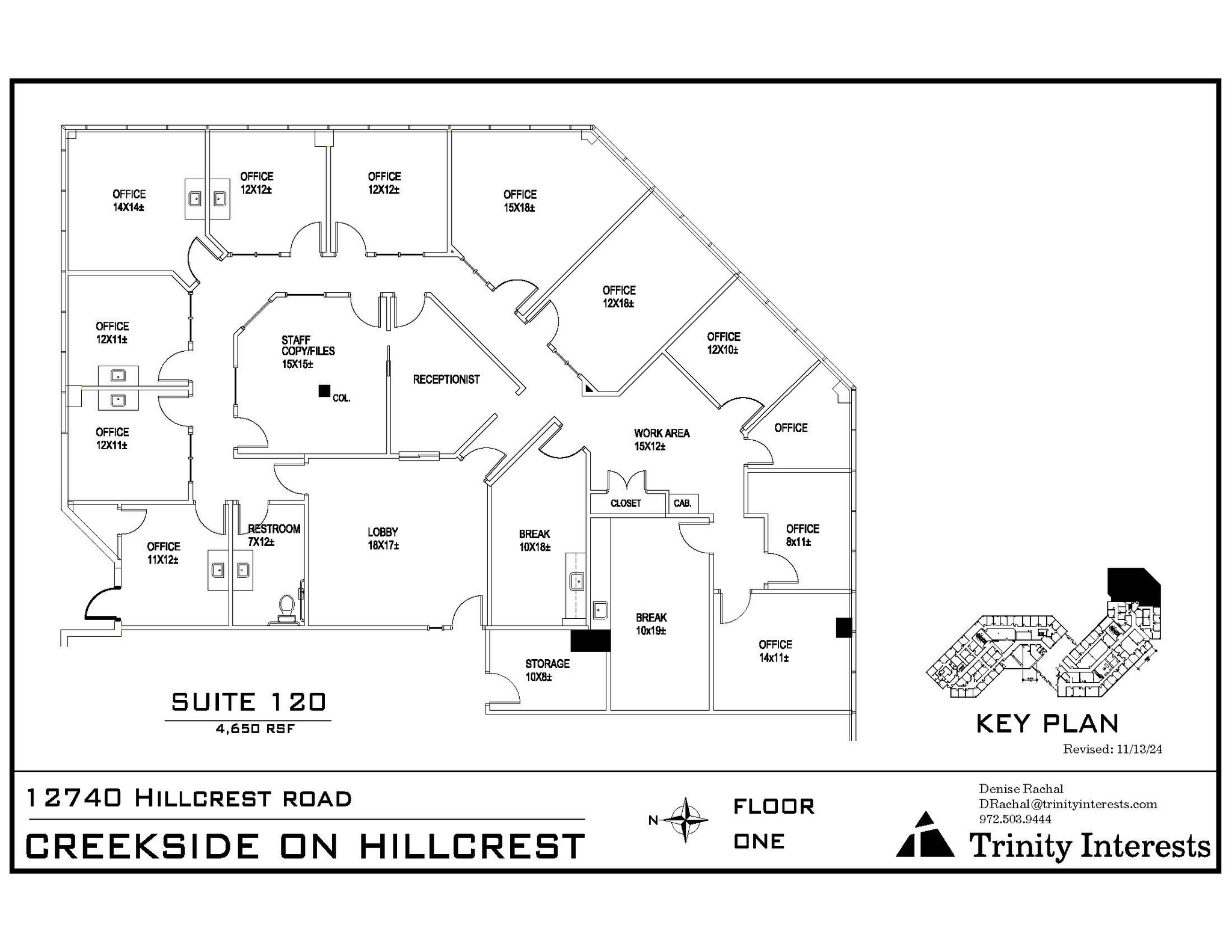 12740 Hillcrest Rd, Dallas, TX à louer Plan d’étage- Image 1 de 1