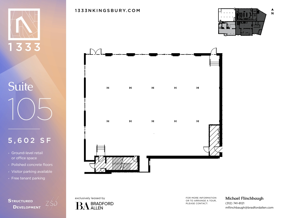 1333 N Kingsbury St, Chicago, IL for lease Floor Plan- Image 1 of 4