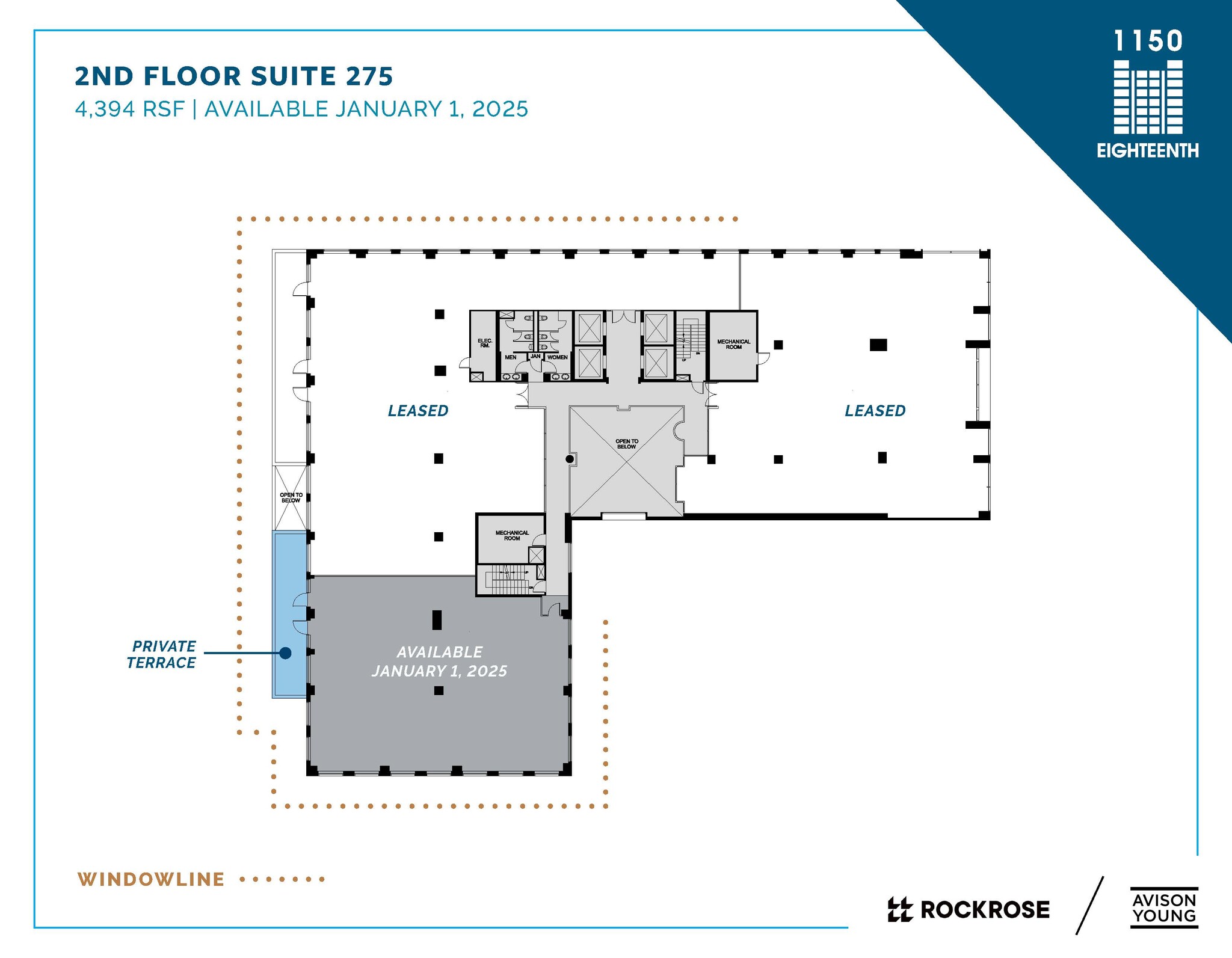 1150 18th St NW, Washington, DC à louer Plan d  tage- Image 1 de 1