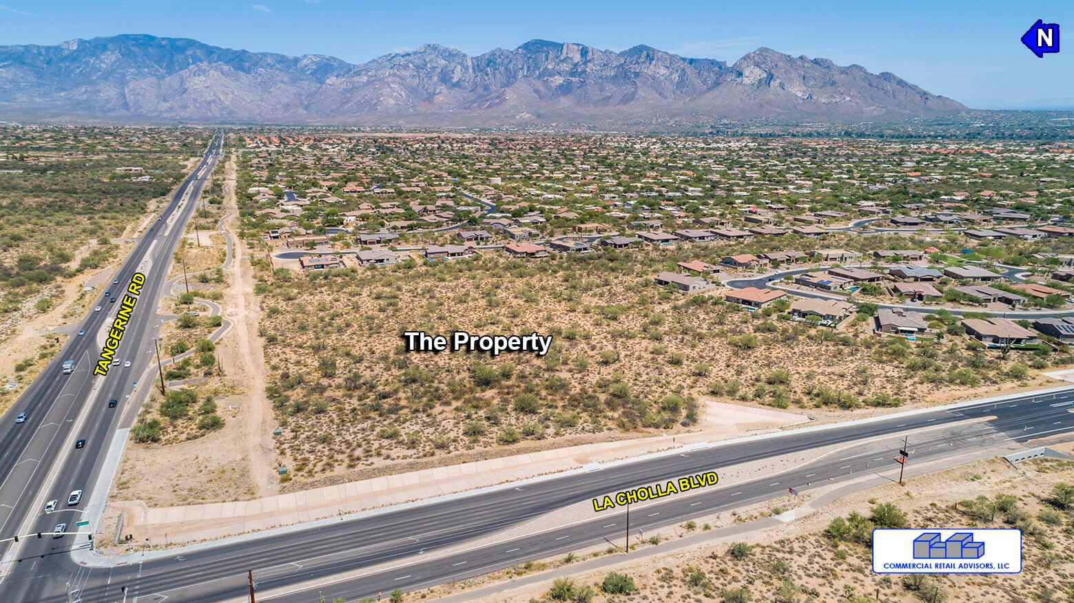 SEC Of Tangerine Rd And La Cholla Blvd, Oro Valley, AZ for sale Aerial- Image 1 of 3