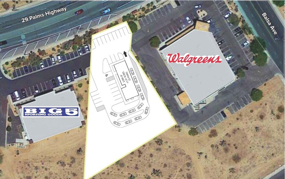 29 Palms Hwy (Hwy 62) & Balsa Ave, Yucca Valley, CA à vendre - Aérien - Image 2 de 11