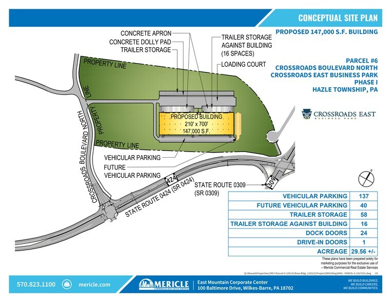 Route 424, Hazleton, PA à louer - Plan de site - Image 2 de 2