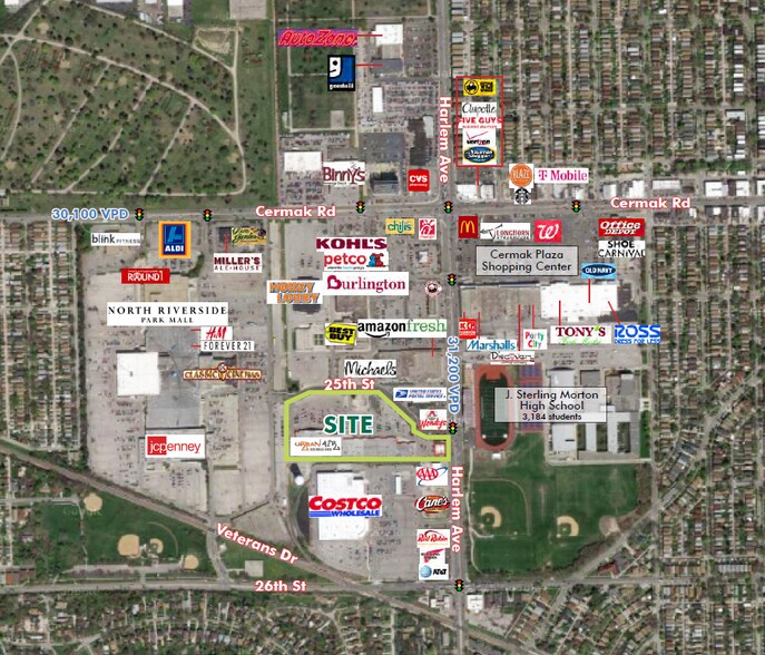 7201-7401 W 25th St, North Riverside, IL à louer - Aérien - Image 2 de 12